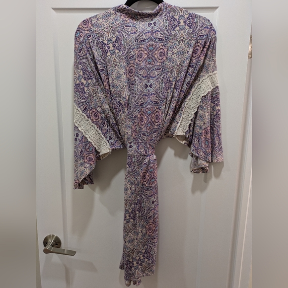 Artisan NY Kimono Style Paisley Purple Robe (Size XL) - Picture 2 of 6
